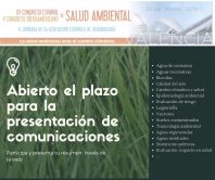 Abierto el plazo de presentación de resúmenes para el Congreso de Salud Ambiental