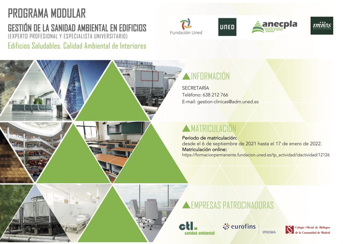 Programa Modular en Gestión de la Sanidad Ambiental en Edificios 2021/22